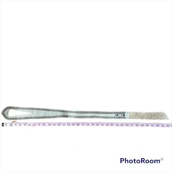 Calleen Cordero Metallic White Waist Cinching Uzi Belt Nickel and Brass Studding Calleen Cordero | Accessories | Calleen Cordero Washed White  main image 3